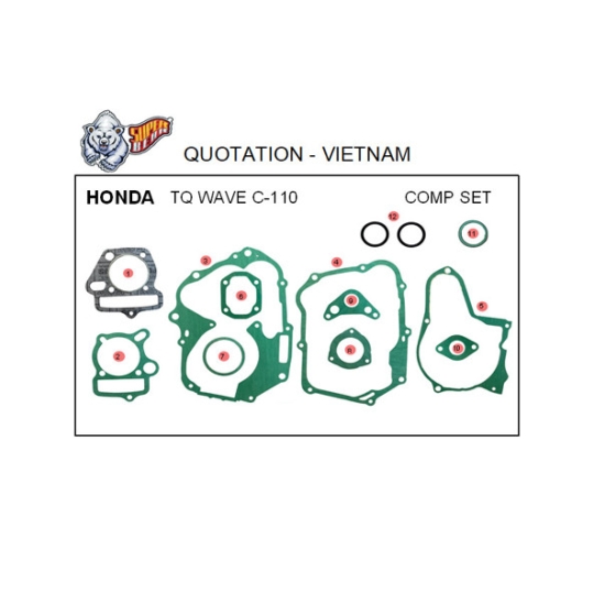 Gioăng máy  HD - TQ WAVE 110 (BEAR)